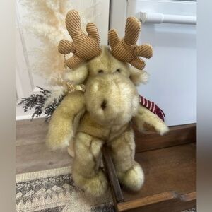 Vintage Moose Plush Stuffed Animal w/ Scarf MTY International ADORABLE Like New